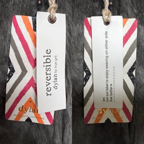 NWT Dylan Faux Leather Faux Fur Reversible Coat | Brown Gray | Women’s Small - Picture 14 of 15